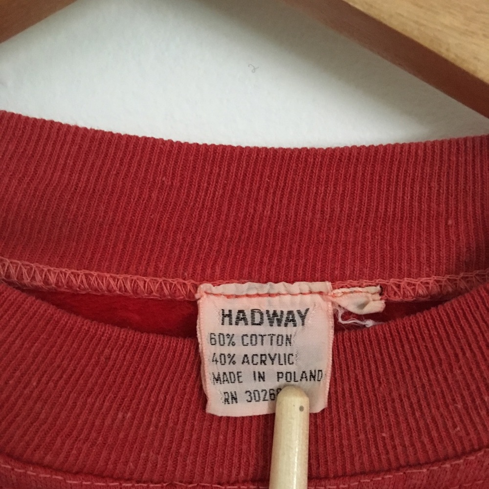 Vintage Hadway Faded Red Sweatshirt - Picture 5 of 6